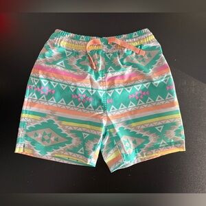 Chubbies Boys En Fuego Aztec Patterned Multicolor Swim Trunks Kids Shorts